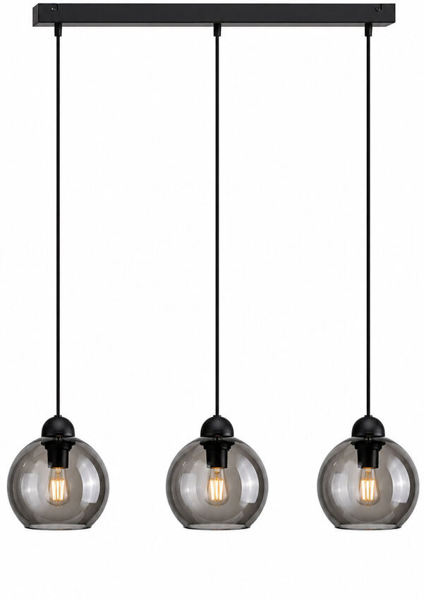 Corrigan Studio Soma 3 - Light Kitchen Island Pendant Black