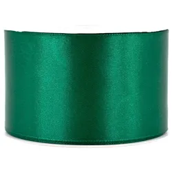 Creativery 50mm Satinband 25m Schleifenband Geschenkband Deko Breites Stoffband Dunkelgrün
