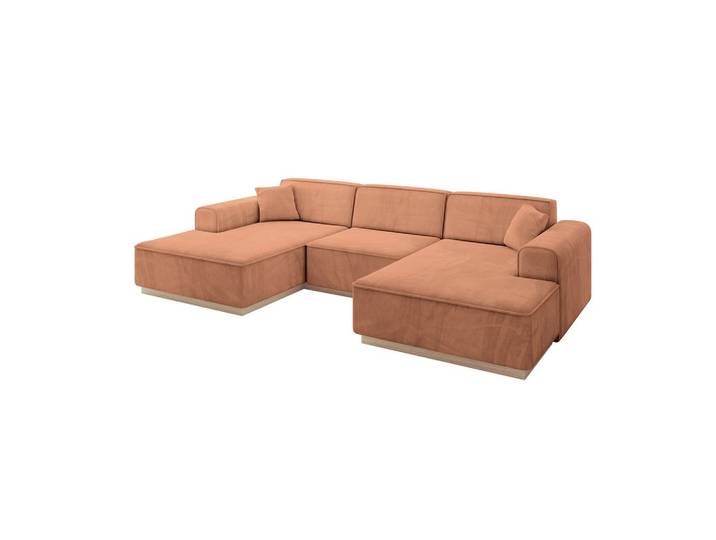 WOHNLANDSCHAFT IREA-U1 - 303x171x83 cm Koralle