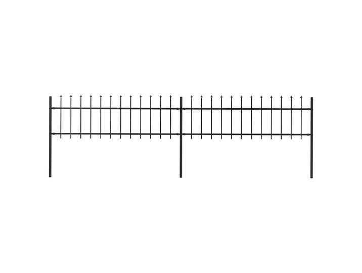 vidaXL Gartenzaun mit Speerspitze Stahl 337 x 60 cm Schwarz