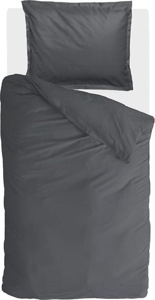 Walra Dekbedovertrek Vintage Satin Antraciet 135x200 cm