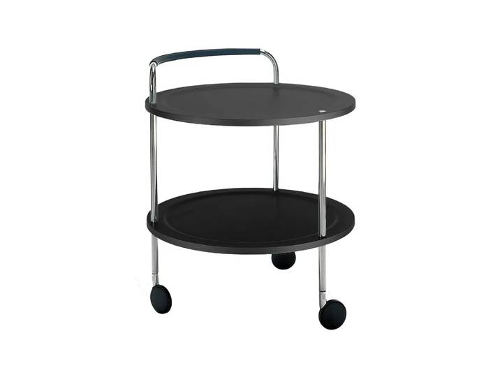 SMD Design Trolley Round basic Servierwagen Dunkelgrau, Chromgestell