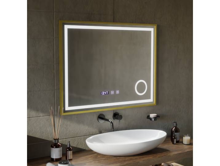 Miroir Led Desembuage Temperature 80x60 Cadre Loupe Cosmetique