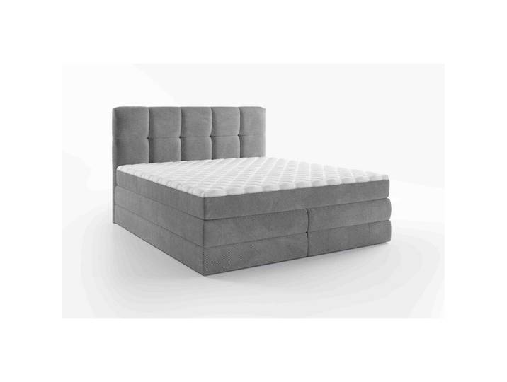 Esposa Boxspringbett, Grau, Kunststoff, H2 + H3, Höhe ca. 19 cm, 140x200 cm, Stoffauswahl, Wendematratze mit unterschiedlichen Härtegraden, in verschiedenen Größen erhältlich, Matratze Härtegraden Härtegradauswahl, Schlafzimmer, Betten, Boxspringbetten