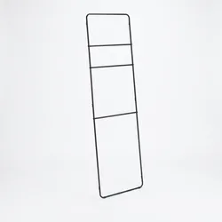 Relaxdays Handtuchleiter Metall, 3 Sprossen, Wäscheleiter Handtücher, Kleidung, HB: 180,5 x 55,5 cm, Bad Leiter, schwarz