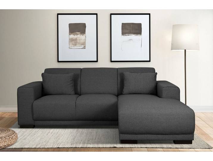 OTTO home Ecksofa BORNHOLM L-Form, B: 234 cm - OTTO. Verlässliche Qualität., Recamiere links oder rechts bestellbar, Wellenfederung, inkl. 2 Kissen