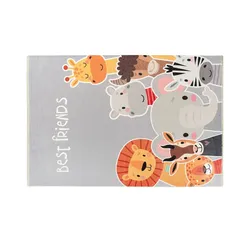 Kinderteppich  Friends , grau , Baumwolle , Maße (cm): B: 115