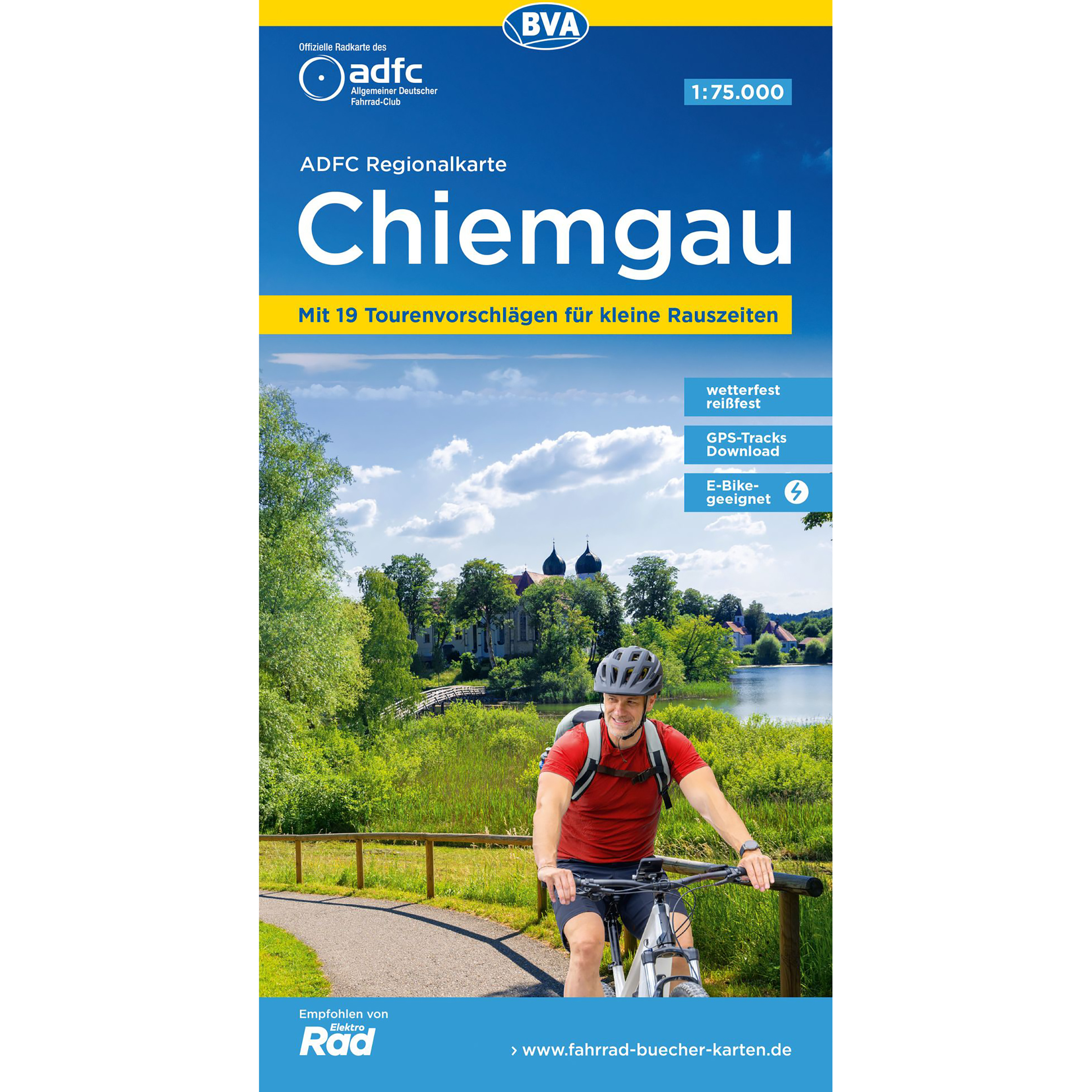 Bielefelder Verlag Chiemgau ADFC-Regionalkarte Topografische Karten 6. Aufl. 2024