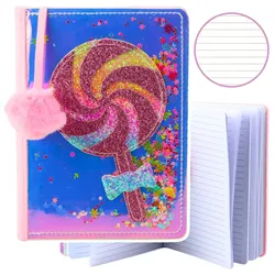 Notizbuch, Notizbuch, liniert, Lollipop-Konfetti, holografisch, A5, 80 Blatt