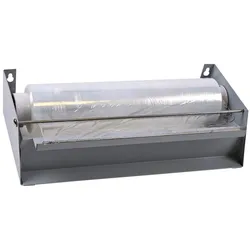 Hygostar Folienspender mit Säge, für 300 mm Folien aus Edelstahl, für Einzelrollen, mit präziser Abreisskante, Küchenrollenhalter, Grau