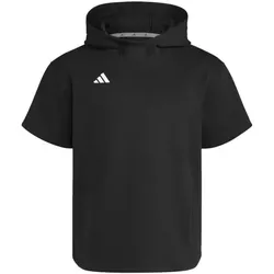 adidas Dugout Short Sleeve Hoodie Herren - black - XS
