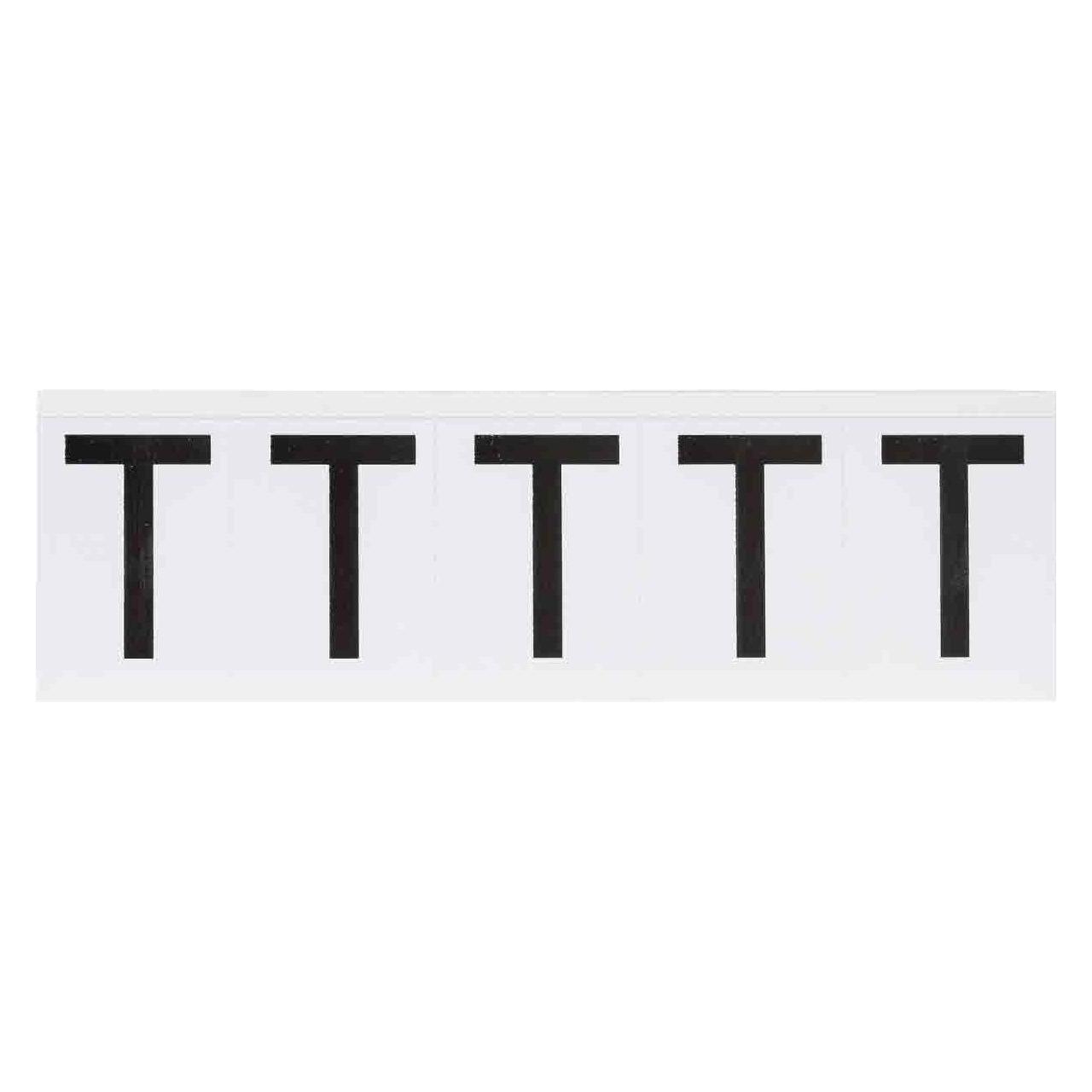 Brady 9714-T, B-946, Vinyl, Schwarz auf Weiss, Beschriftung: T, 46 x 57mm, Schrifthöhe 49mm(25 K. á (9714-T)