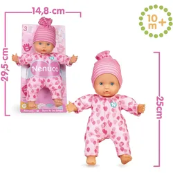 Famosa NENUCO SOFT 3 FUNCTIONS - PINK 25cm