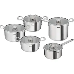 Tefal E529SA25, Pfannenset + Topfset, Silber