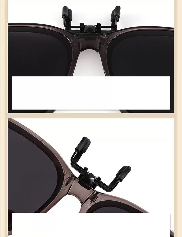 INF Faltbare polarisierte Clip-On-Sonnenbrille - Ultimativer UV400-Schutz Grau