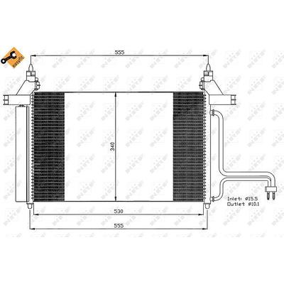Nrf Kondensator 530x340x16 [Hersteller-Nr. 35495] für Fiat