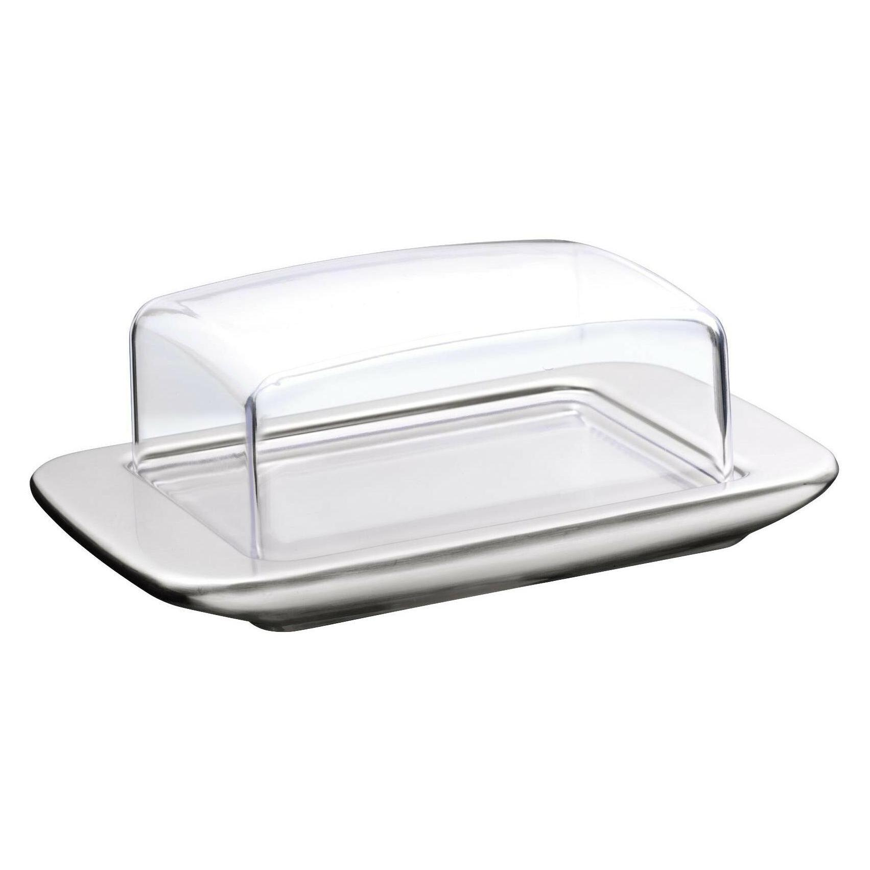 WMF Butterdose Butterschale 12x17cm Kunststoffhaube loft Brunch Edelstahl matt (1.05 l) (0608986030)