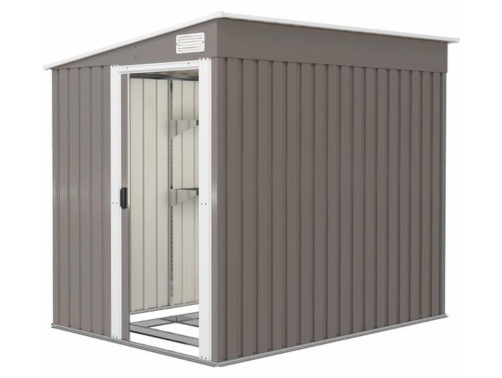 Outsunny Metall Gerätehaus 2,81m² 154x206,5x181 cm Geräteschuppen mit Pultdach