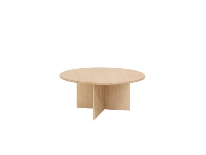 Table basse ronde en marbre travertin Ø80cm