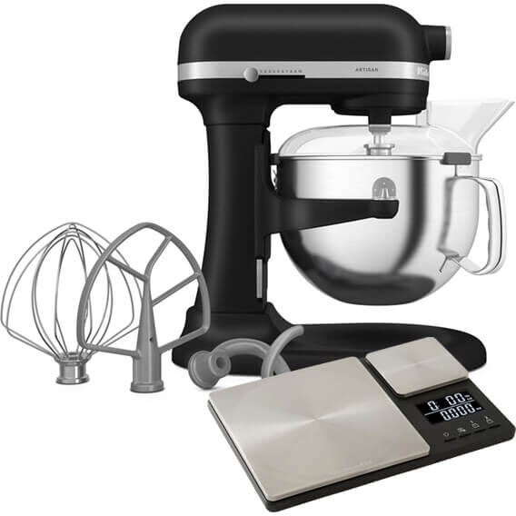 KitchenAid Artisan Matte Black 5.6L Bowl Lift Food Mixer With FREE Gift