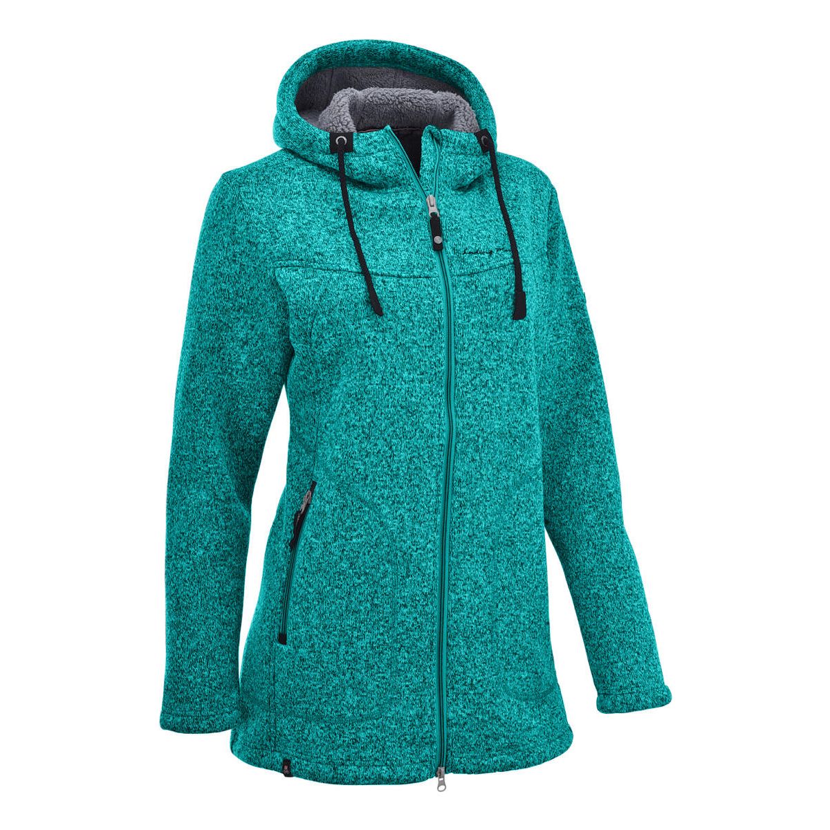 MAUL Sport Wilde Kaiserin - Strickfleece Mantel m. Kap. grün (67) 36 5813700202-67-36