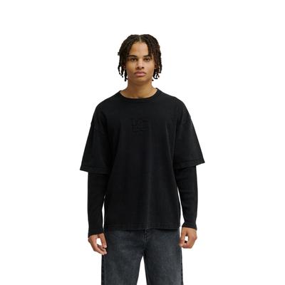 Langarmshirt DC SHOES "DC Twofer", Herren, Gr. M, schwarz, Obermaterial: 100% Baumwolle., Shirts Langarmshirt