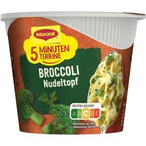 Maggi Fertiggericht 5 Minuten Terrine, Broccoli-Nudeltopf, je 50g, 8 Stück