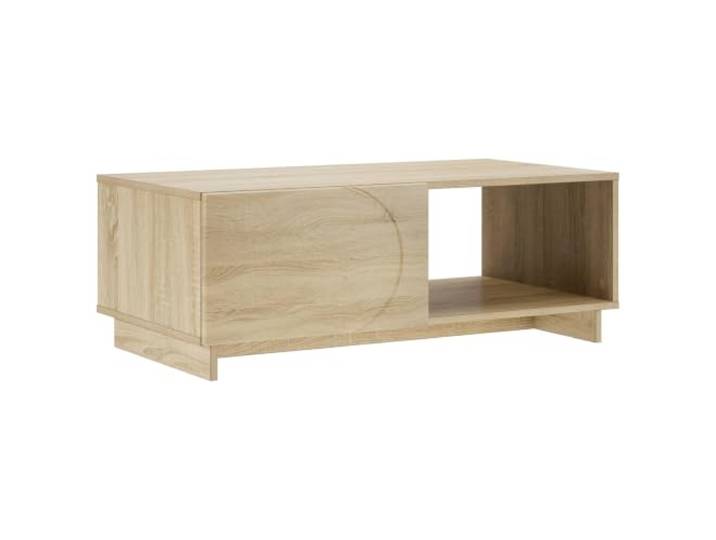 Heofavd Couchtisch Sonoma-Eiche 95x50,5x35 cm Holzwerkstoff mit Schubladen