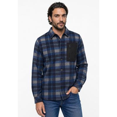 Outdoorjacke STREET ONE MEN, Herren, Gr. 3XL, schwarz ink blau, Stoff, 100% Polyester, Jacquardmuster, normal normal, V-Ausschnitt, abgesteppt, Jacken Outdoorjacke, mit Fleece innen