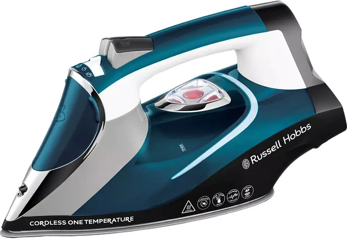 Russell Hobbs Cordless One Temperature Dampfbügeleisen Keramik-Bügelsohle (2600 W, 210 g/min) (26020-56)