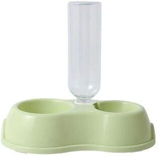 Uplift Essentials Automatic 2 in 1 Dual Pet Feeding & Hydration Station green