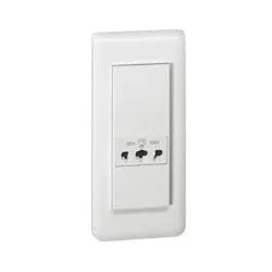 Legrand 077586 Mosaic Rasiersteckdose mit Abdeckung 5-modulig vertikal Farbe: Ultraweiß