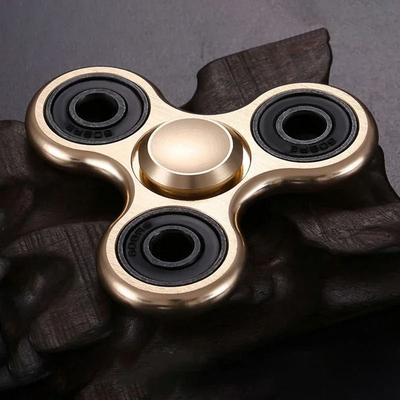Uplifted Goods Aluminum Alloy Metal Fidget Spinner Stress Relief Toy gold