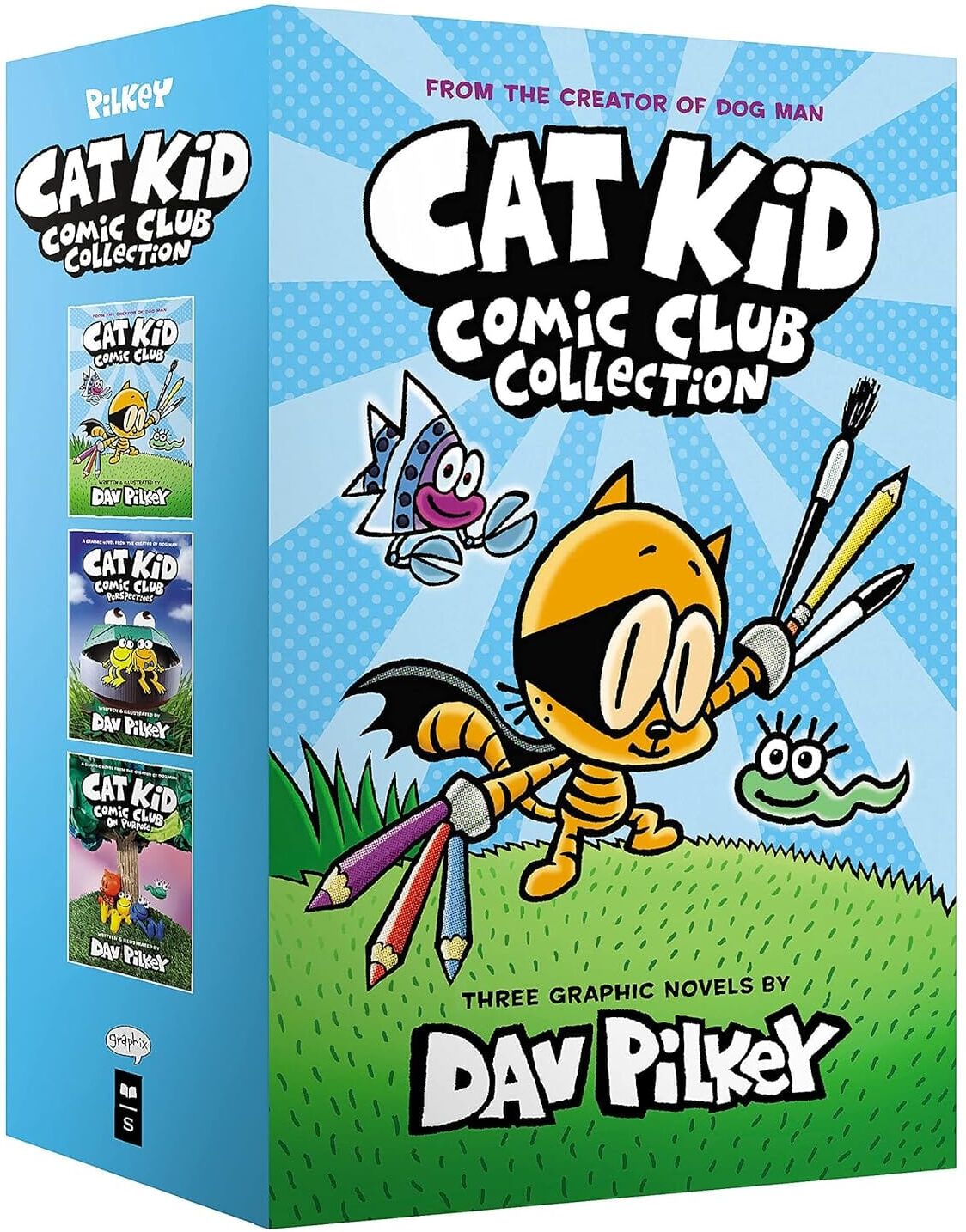 Cat Kid Comic Club by Dav Pilkey 3 Books Collection Box Set - Ages 7-12 - Hardback Scholastic