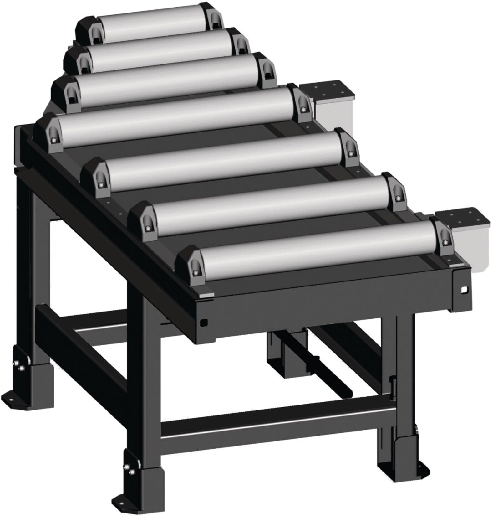 metallkraft Rollenbahn 2000 x 800 mm Abfuhrseite (3649506)