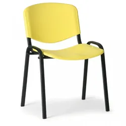 Konferenzstuhl - Kunststoff ISO, gelb Biedrax Z9517zl, Fußgestell schwarz