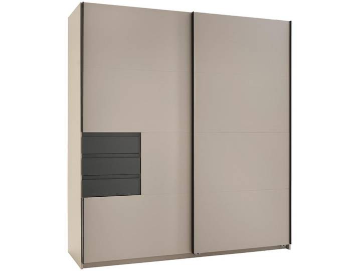 Schwebetürenschrank 180cm Osnabrück Saharagrau/Grafit