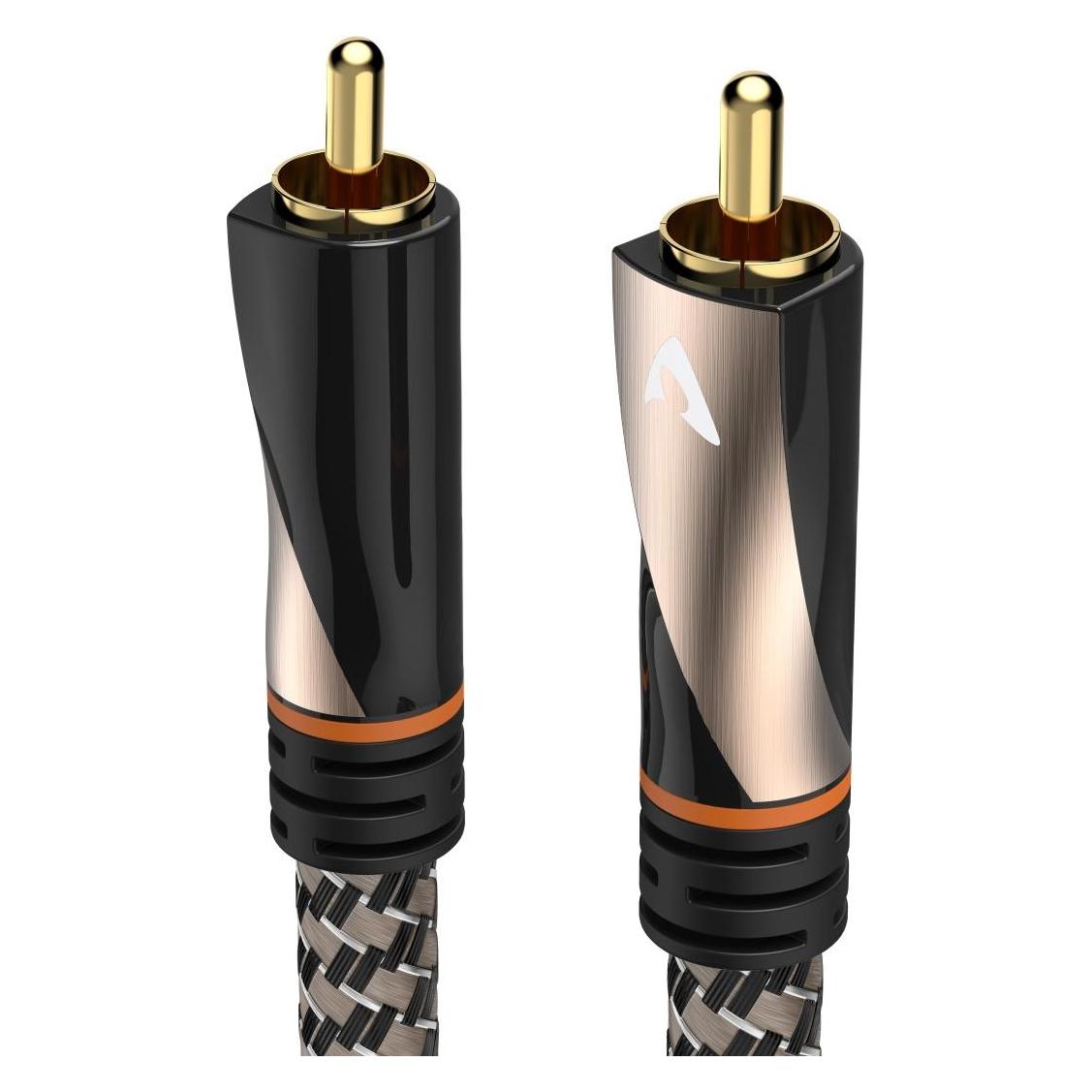 Avinity Digitales Cinch-Kabel, 1 Stecker - 1 Stecker, Gewebe, vergoldet, 2 m (2 m, Cinch Kabel) (00107629)