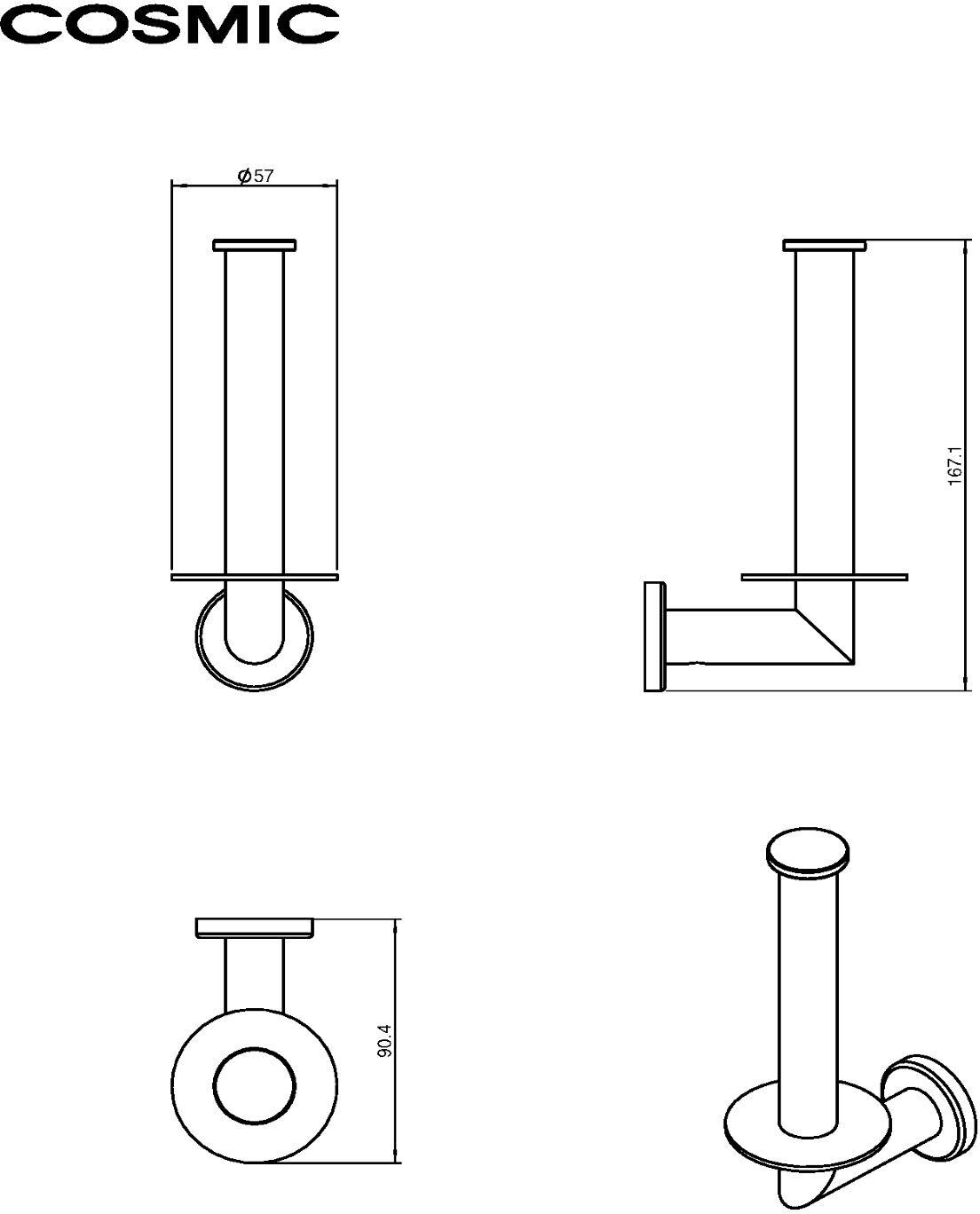 COSMIC Architect Ersatz-Rollenhalter vertikal