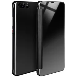 moex Clear View Cover für Huawei P10 – Spiegelnde klapp Hülle in Hochglanz Optik – Void Case