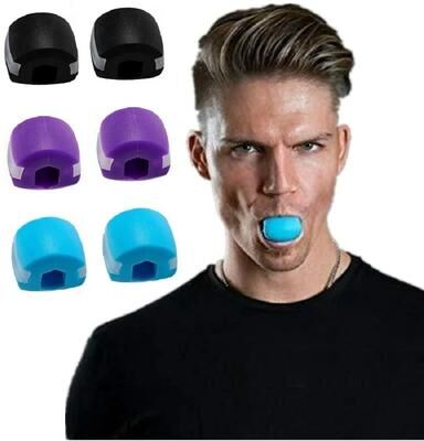 Uplifted Goods Silicone Jawline Exerciser Ball For Facial Fitness 2pcs Grey