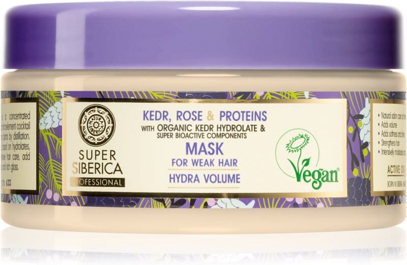 Natura Siberica Kedr, Rose & Protein masque pour cheveux affaiblis 300 ml