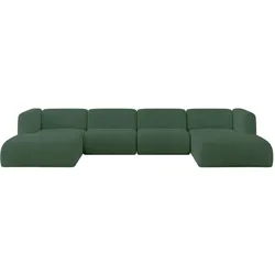 WOHNLANDSCHAFT MIRA-U2 408x179x70 Grün Cord
