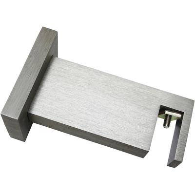 Wandträger "Slim", silber (stahl, gebürstet), SCHÖNER WOHNEN-KOLLEKTION, Gardinenstangenhalterungen, Serie Einzelprogramm Matteo rechteckig