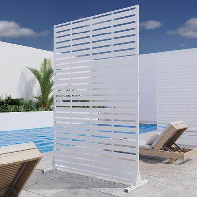 Dovelina Outdoor Privacy Screen Metal Privacy Screen Panel Free Standing