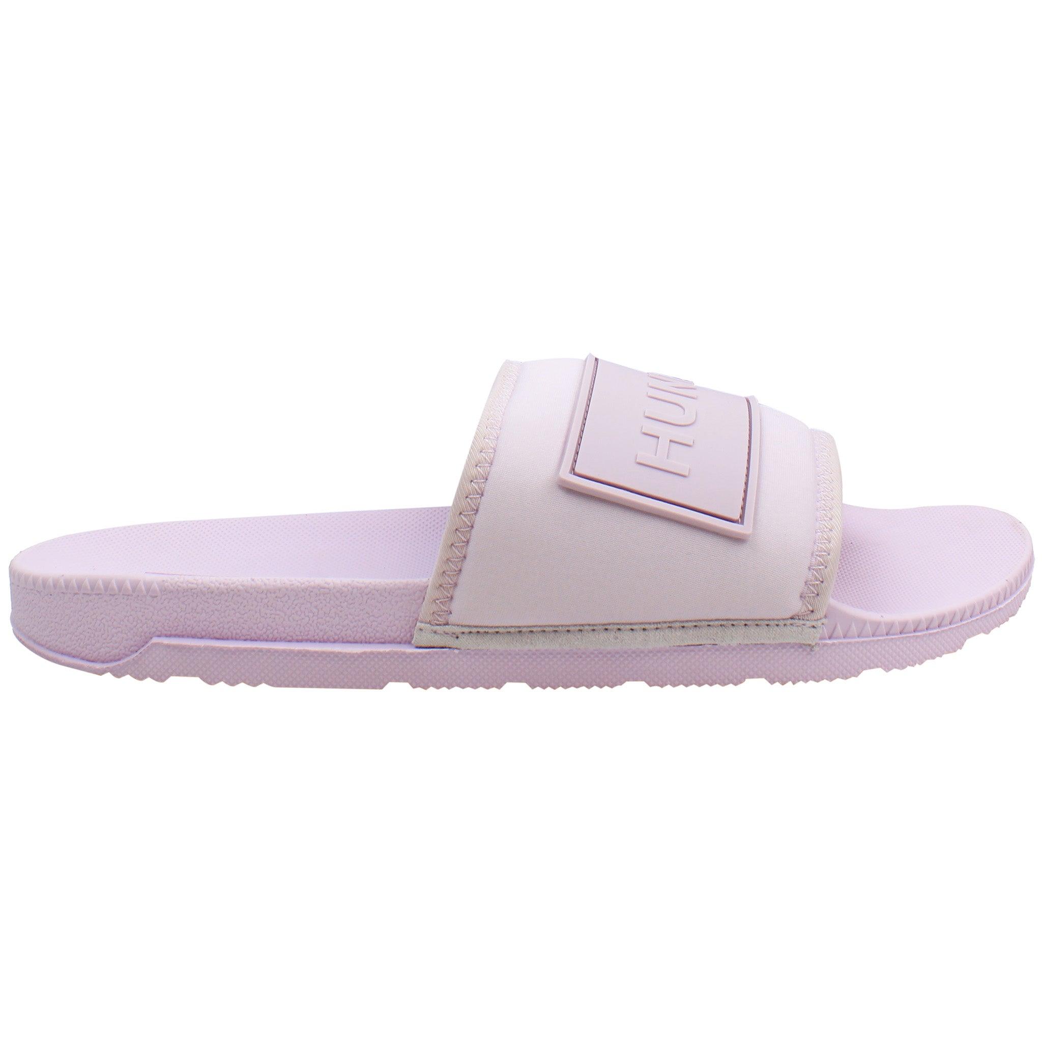 Hunter Neoprene Logo Damen-Slipper in Rosa
