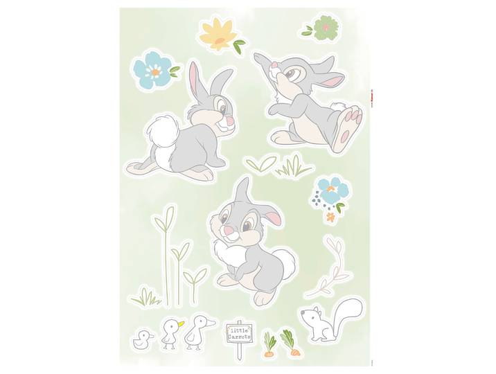 Wandtattoo KOMAR Thumper in the Garden - Grösse 50 x 70 cm , bunt, B:50cm H:70cm, Folie, Wandtattoos, Wandtattoo, selbstklebend, Wandsticker, Kinderzimmer