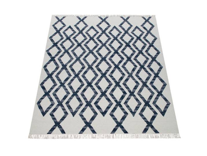 Paco Home Hochflorteppich 160/230 cm Kenitra 502, Blau, Rechteckig, 160x230 cm, strapazierfähig, für Fußbodenheizung geeignet, Teppiche und Böden, Teppiche, Hochflorteppiche & Shaggys