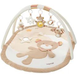 Fehn Spielbogen mit 3-D-Activity-Decke Teddy Rainbow, beige