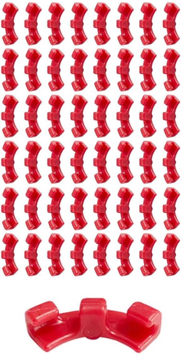 INF Clips pour plantes angle 90 degrés 50PCS – Supports ABS pour tiges de tomates et concombres, support de jardin réutilisable Rouge